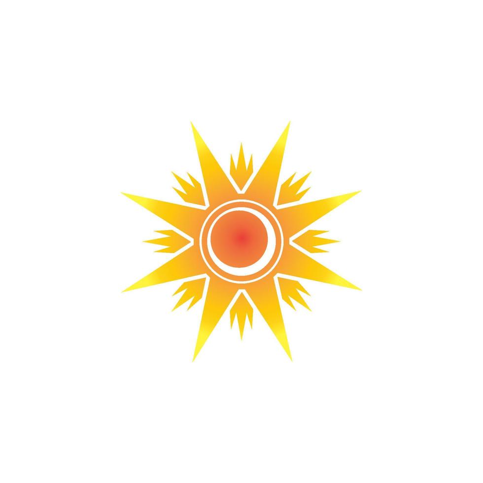 modelo de design de logotipo de ícone de sol vetor