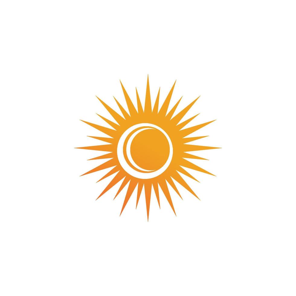 modelo de design de logotipo de ícone de sol vetor