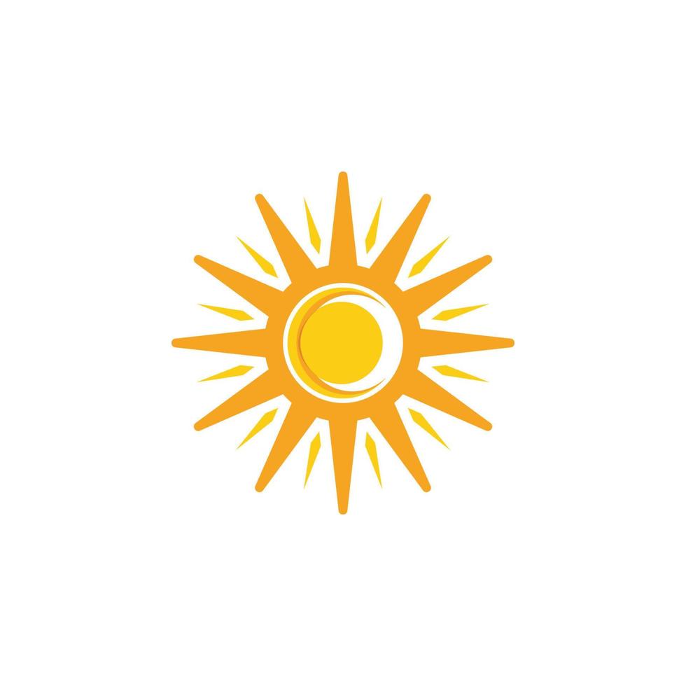 modelo de design de logotipo de ícone de sol vetor