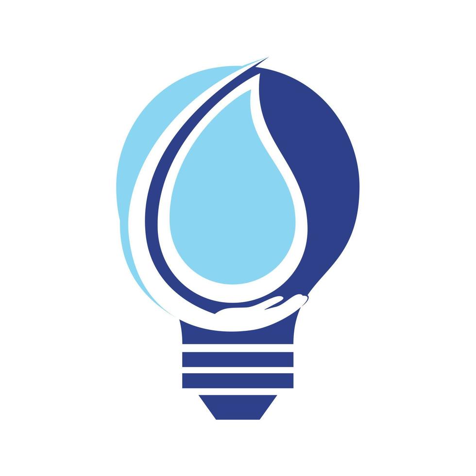 design de modelo de logotipo de água segura. design de vetor de logotipo de cuidados de água.