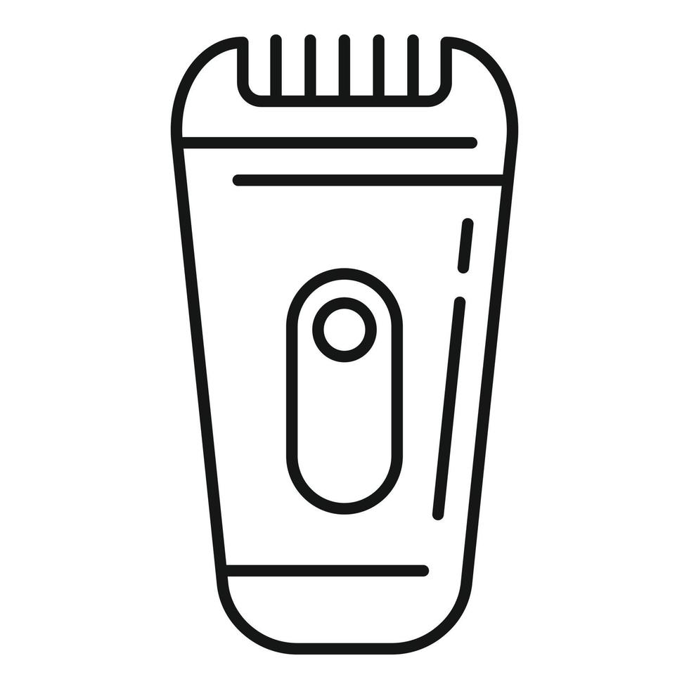 ícone de barbeador de gato, estilo de estrutura de tópicos vetor
