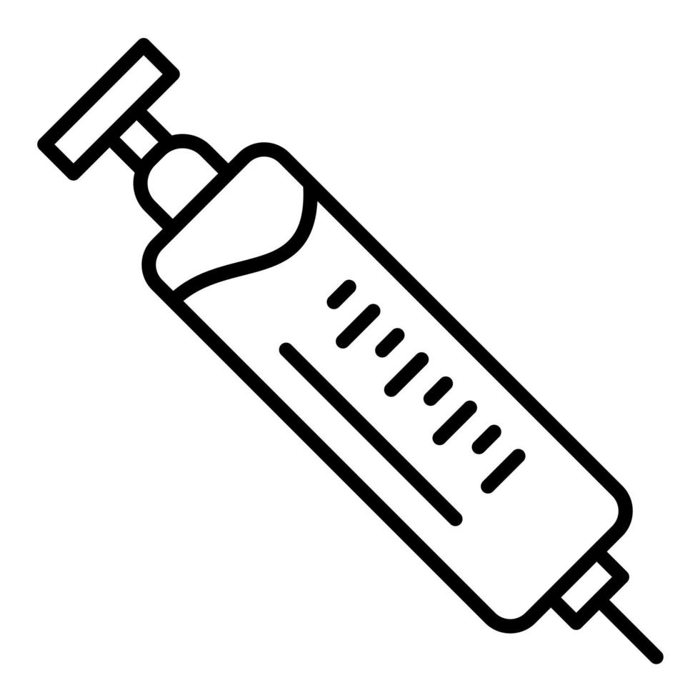 ícone de linha de seringa vetor