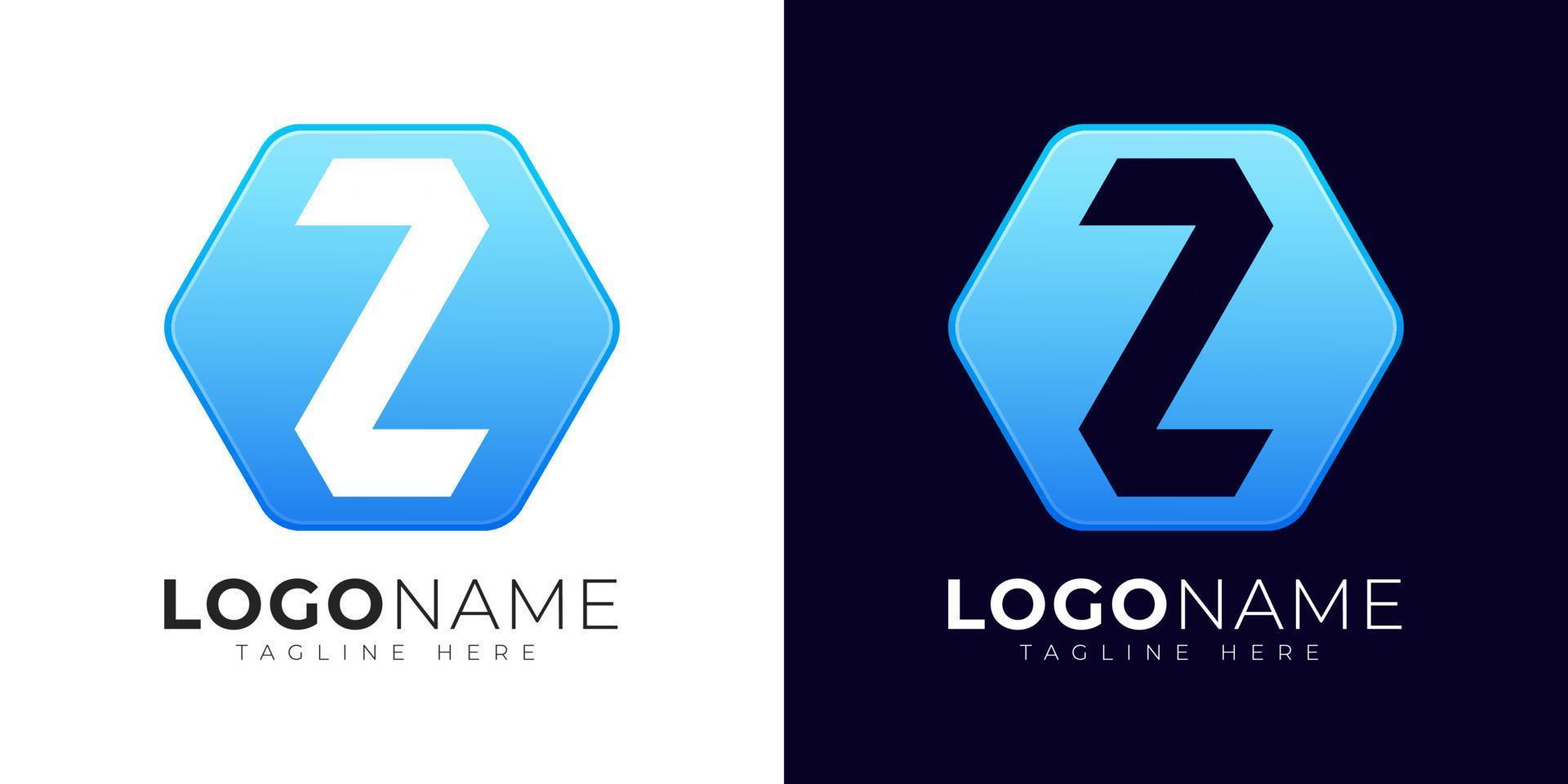 modelo de design de vetor de logotipo letra z. ícone moderno do logotipo da letra z com forma de geometria colorida.