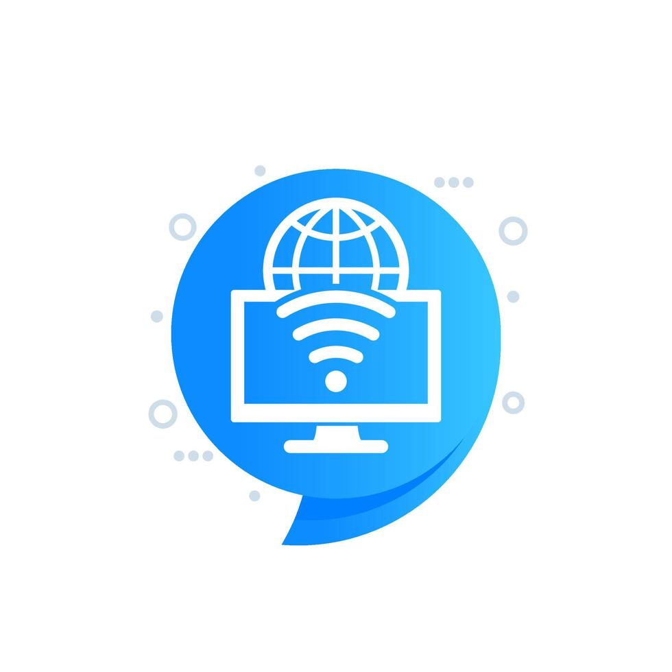acesso wi-fi ao ícone vetorial de rede vetor