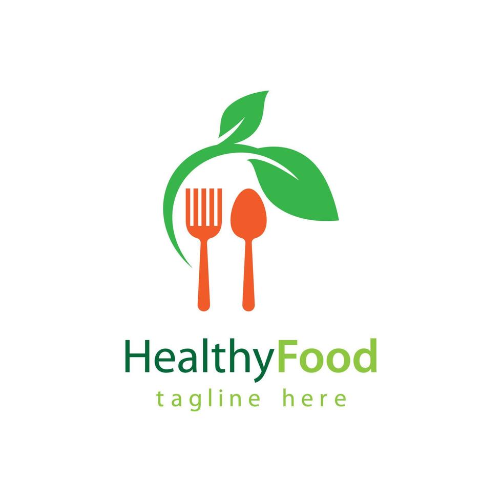 logotipo de comida saudável vetor