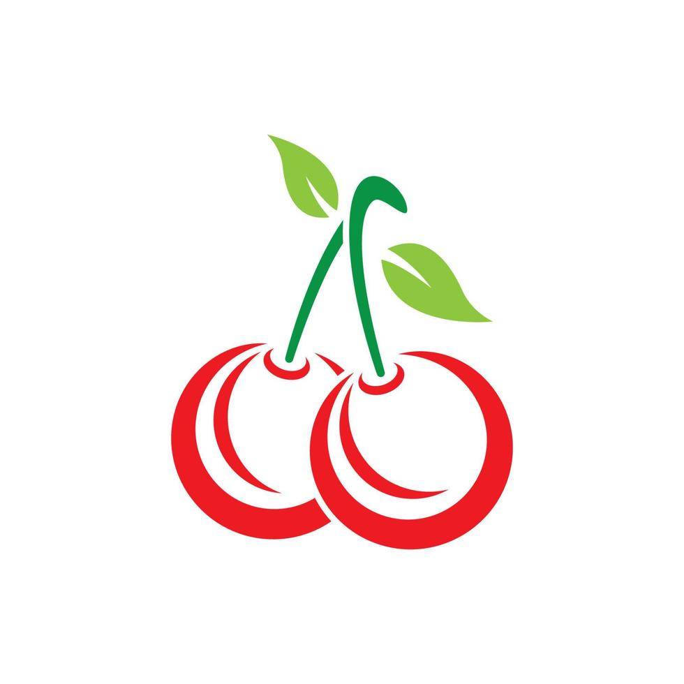 imagens do logotipo da cereja vetor