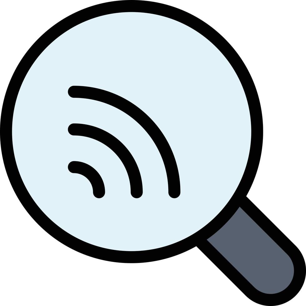 modelo de banner de ícone de vetor de ícone de cor plana de sinal wifi pesquisa pesquisa