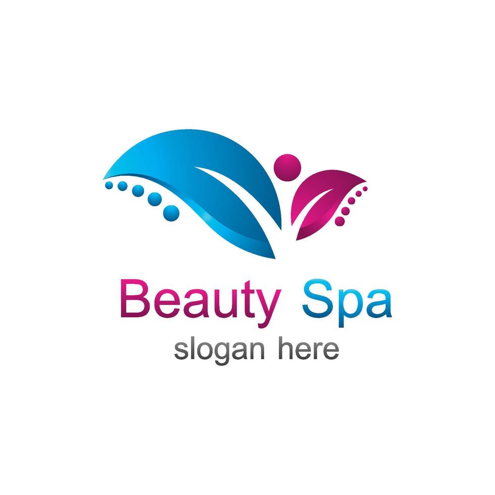 logotipo de spa e salão de beleza vetor