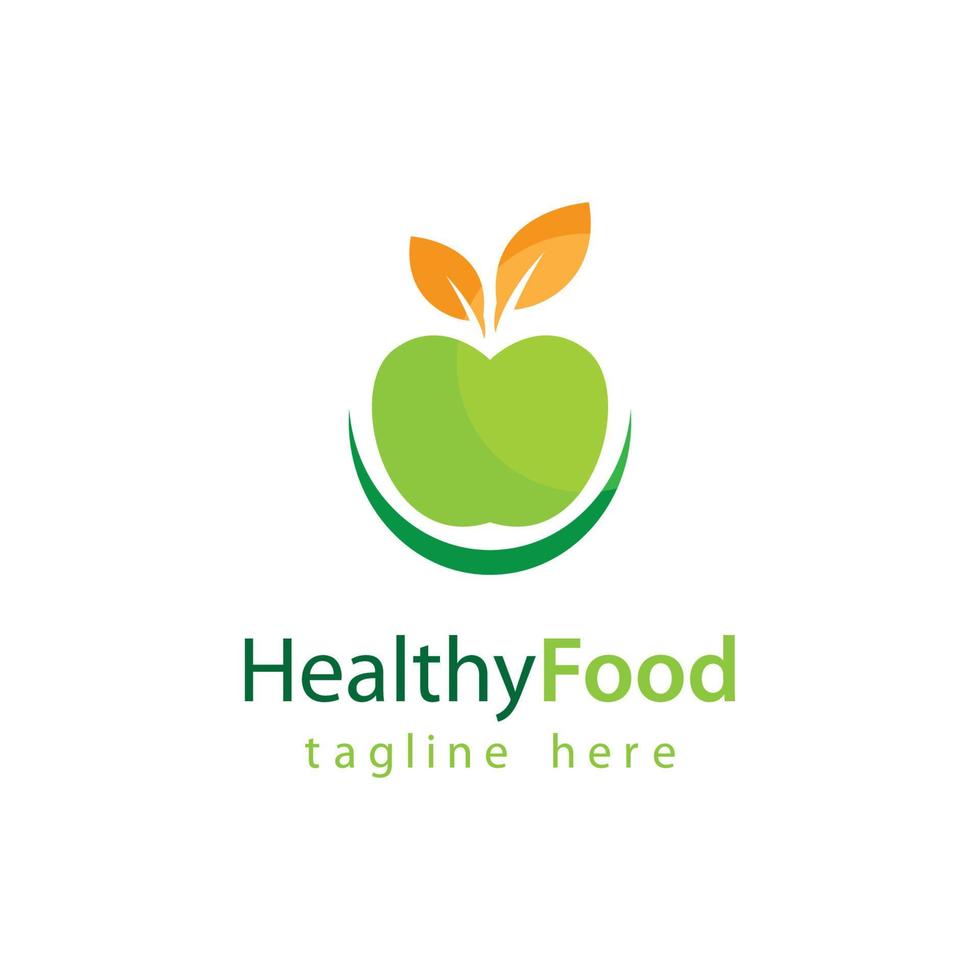 logotipo de comida saudável vetor
