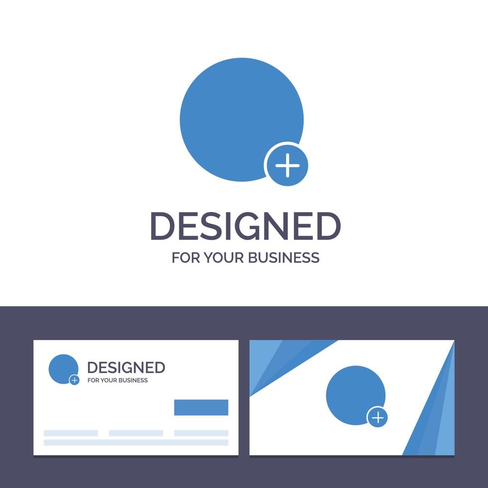cartão de visita criativo e modelo de logotipo básico ilustração vetorial de interface do usuário de sinal de adição vetor