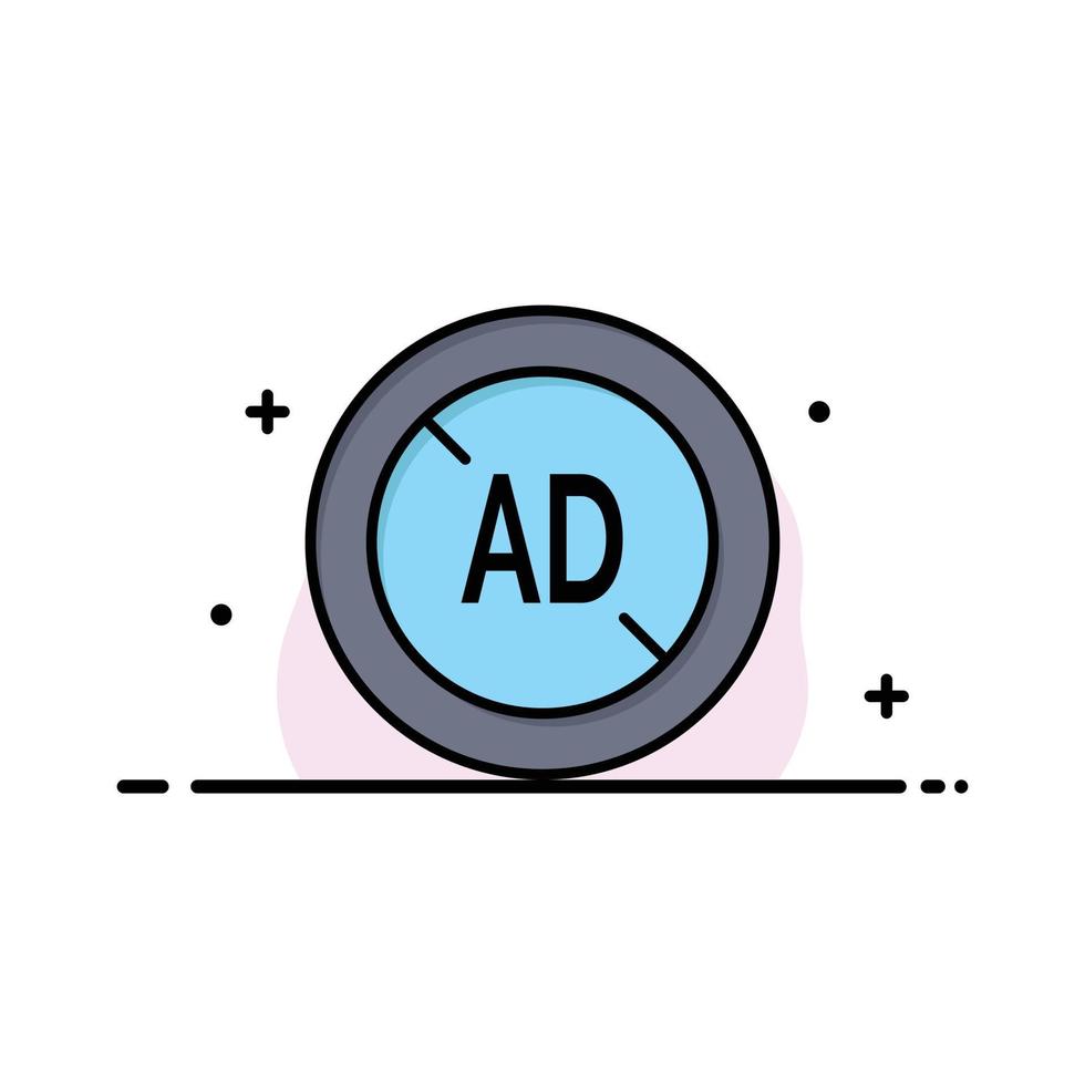 bloqueador de anúncios modelo de logotipo de negócios digitais de bloqueador de anúncios cor plana vetor