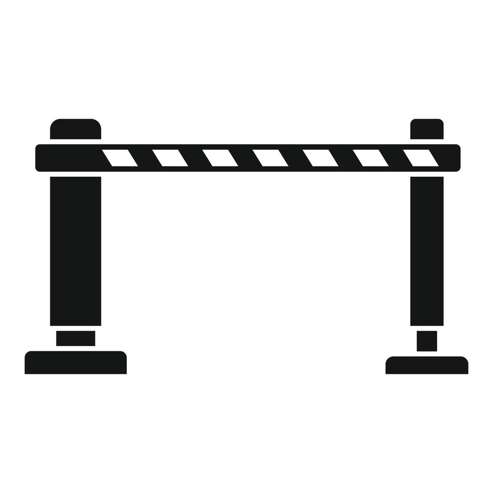 ícone de barreira ferroviária, estilo simples vetor