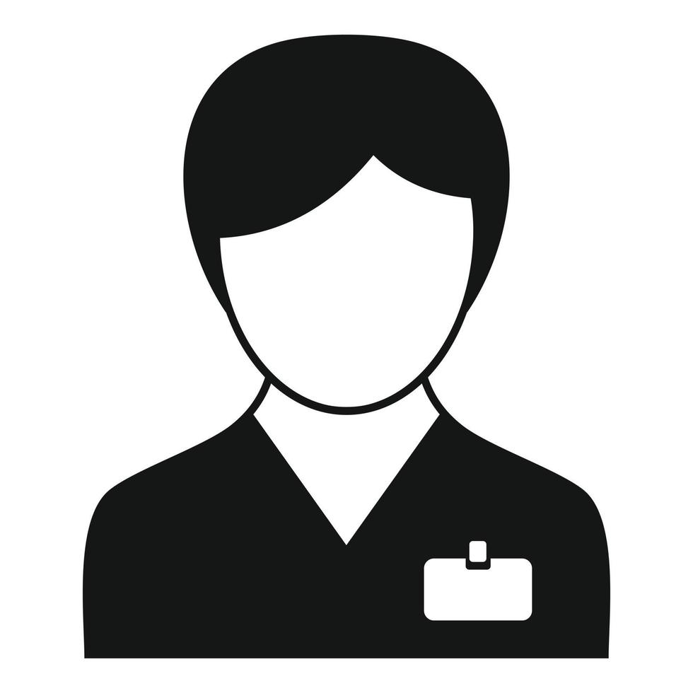 ícone da equipe de enfermagem, estilo simples vetor