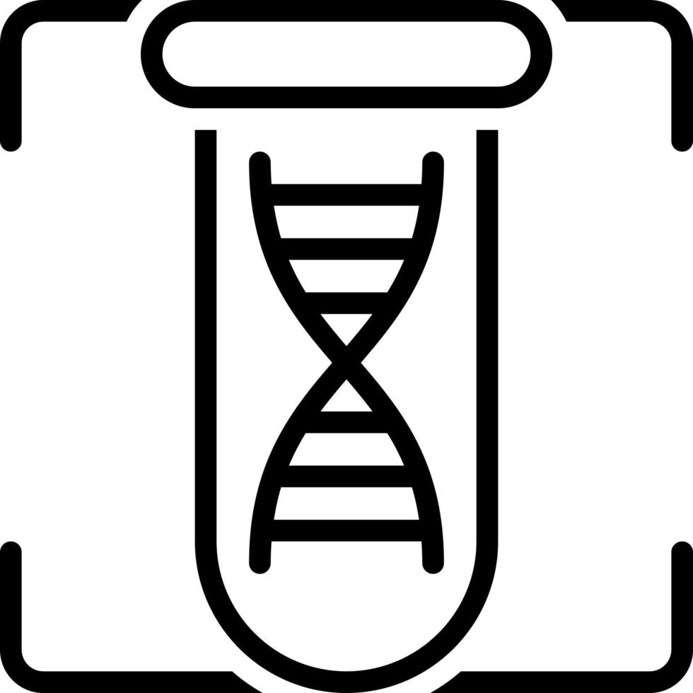 ícone de linha para DNA vetor