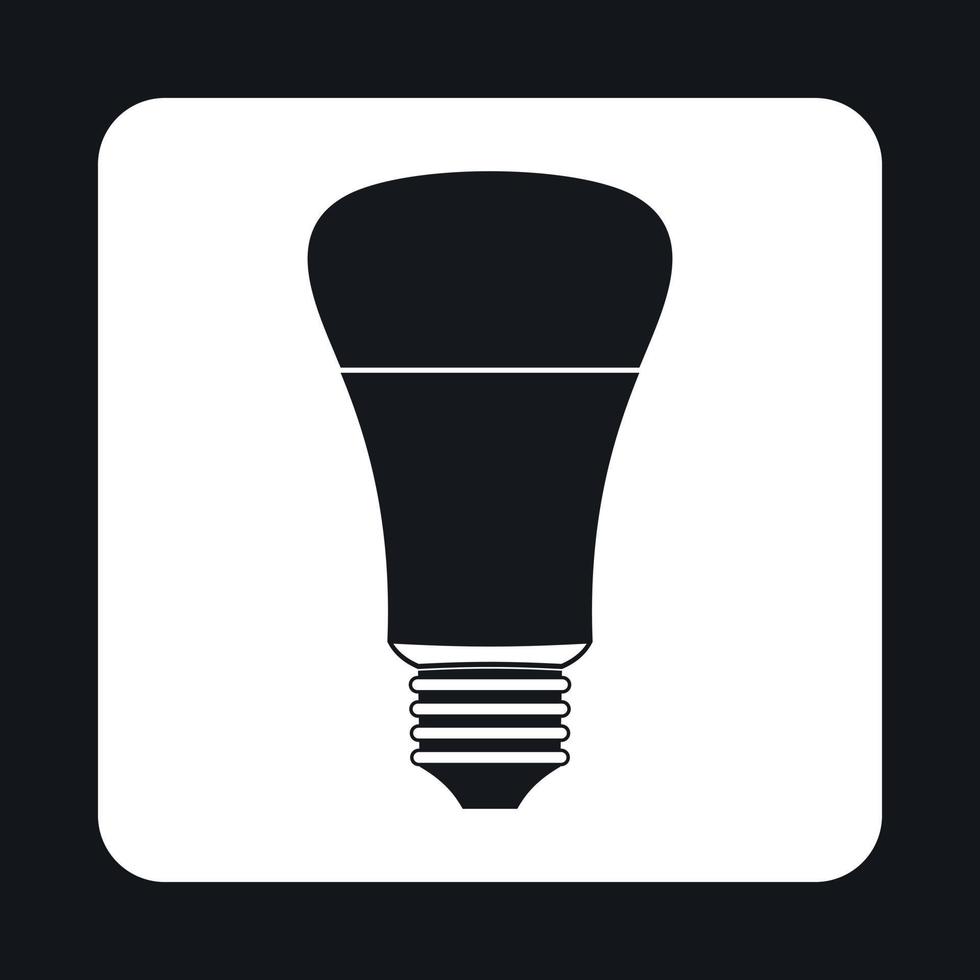 ícone de lâmpada em estilo simples vetor