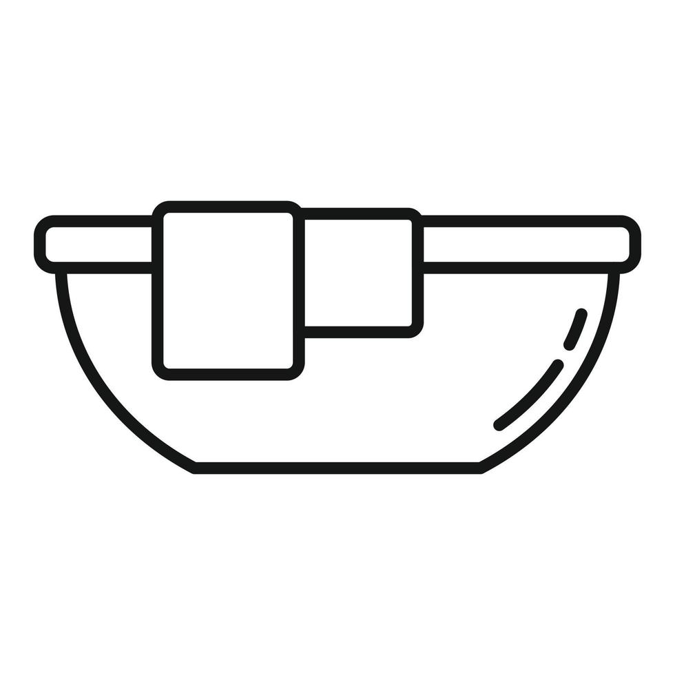 ícone de bacia de amaciante de roupas, estilo de estrutura de tópicos vetor