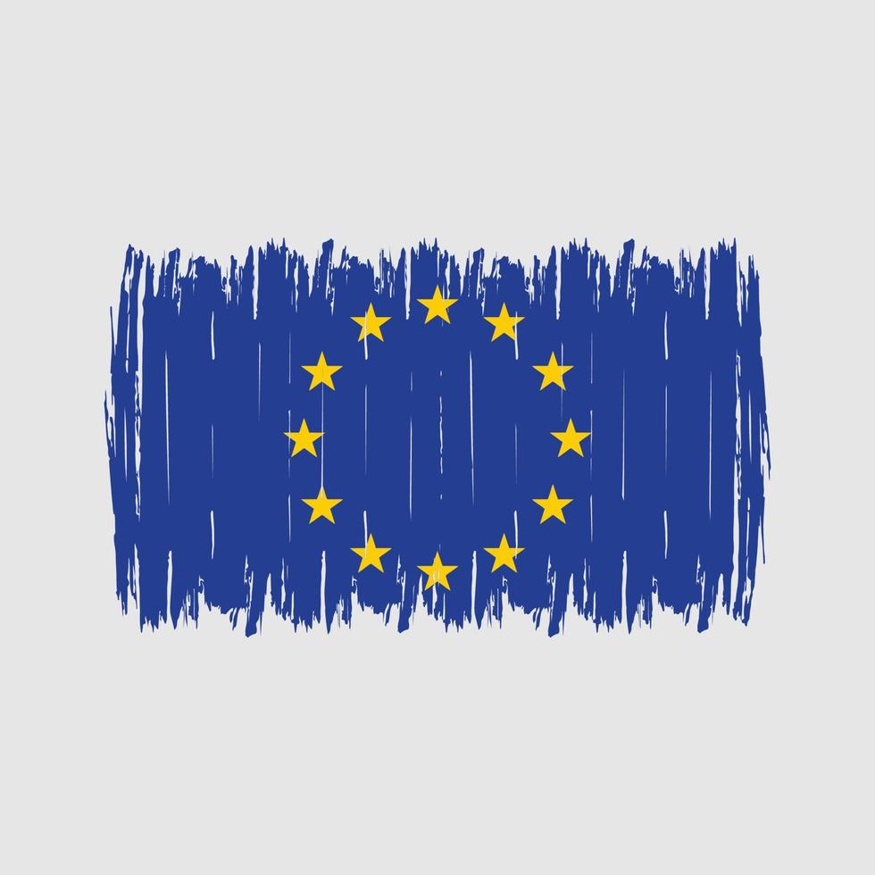 escova de bandeira europeia vetor