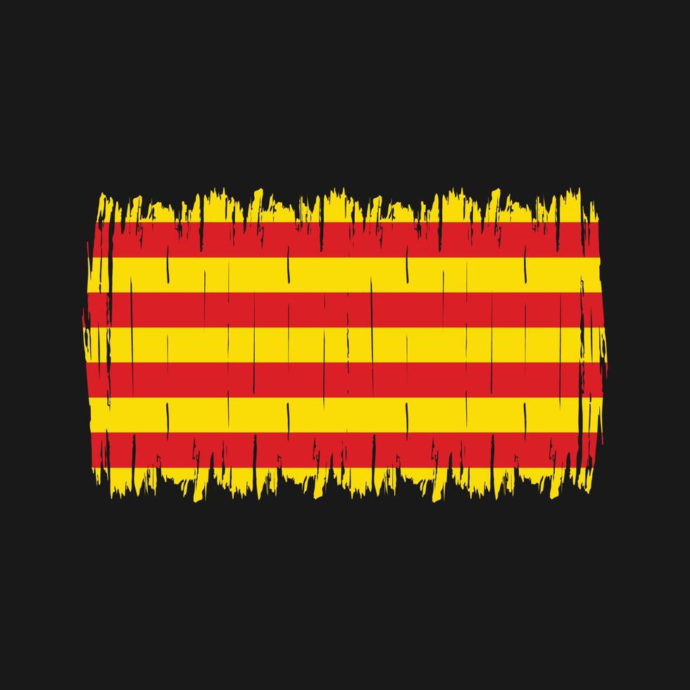 escova de bandeira da catalunha vetor