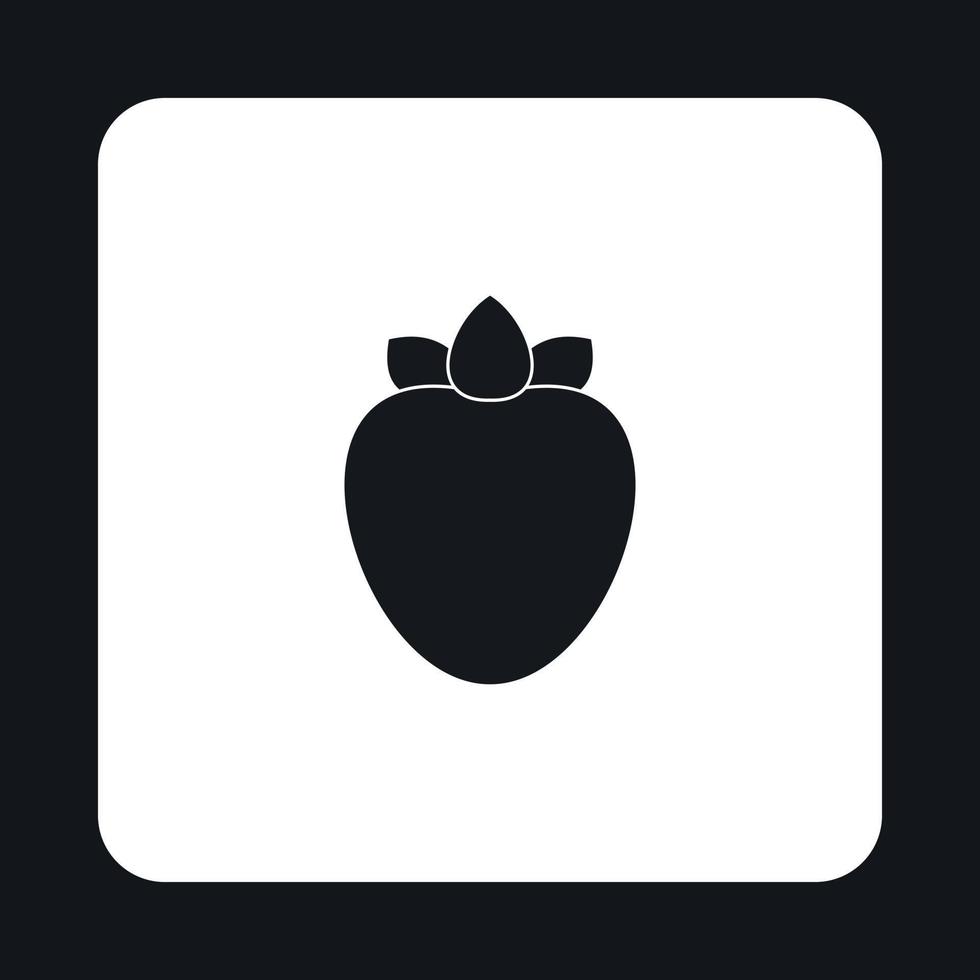 ícone de morangos, estilo simples vetor
