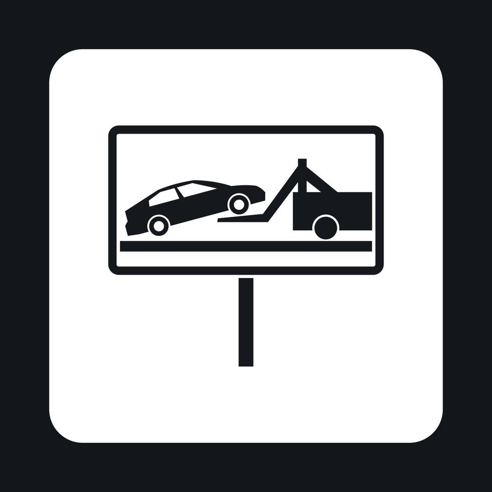 assine a evacuação dos carros para apreender o ícone do pátio vetor