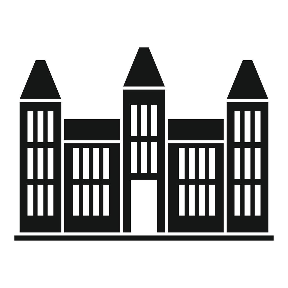 ícone do prédio da prefeitura, estilo simples vetor