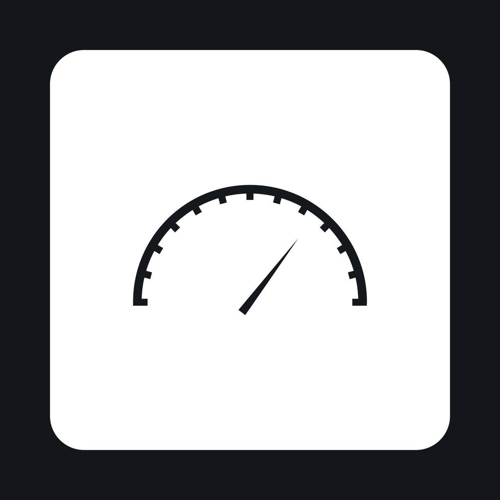 ícone do velocímetro do carro, estilo simples vetor