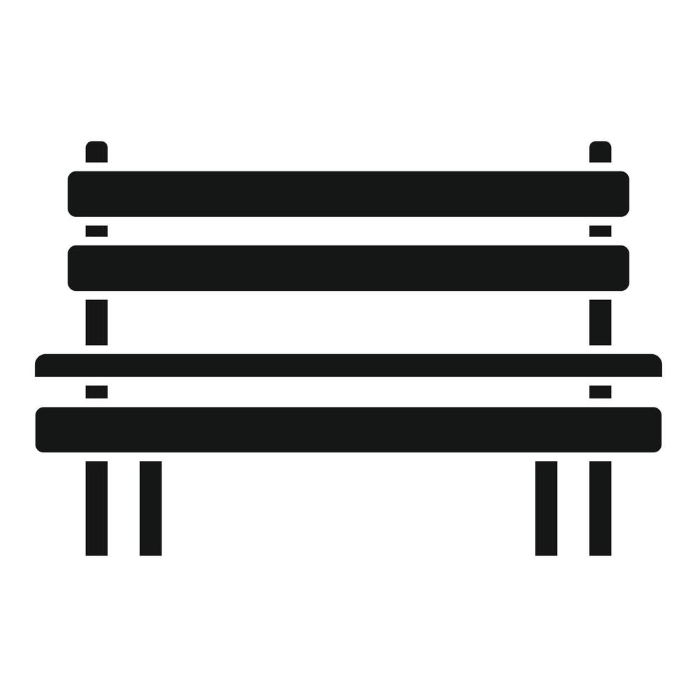 ícone de banco de madeira, estilo simples vetor