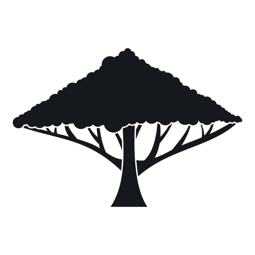 árvore com um ícone de coroa se espalhando, estilo simples vetor