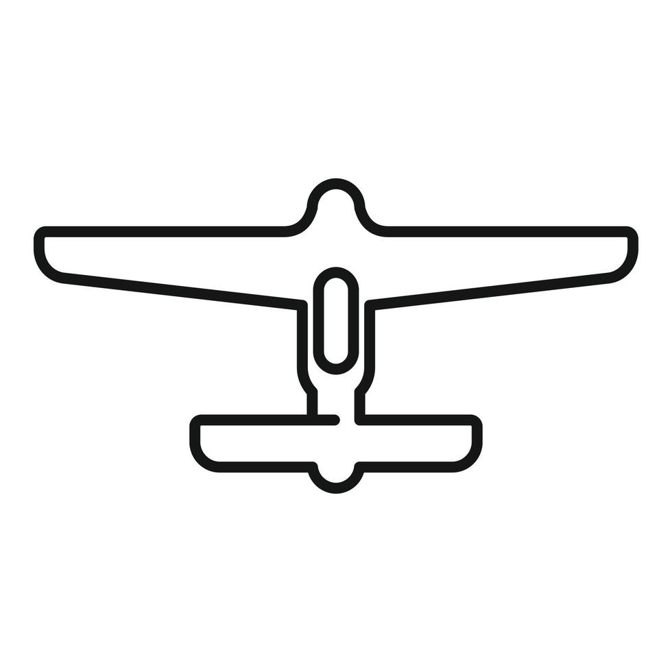 ícone de táxi de avião pequeno, estilo de estrutura de tópicos vetor