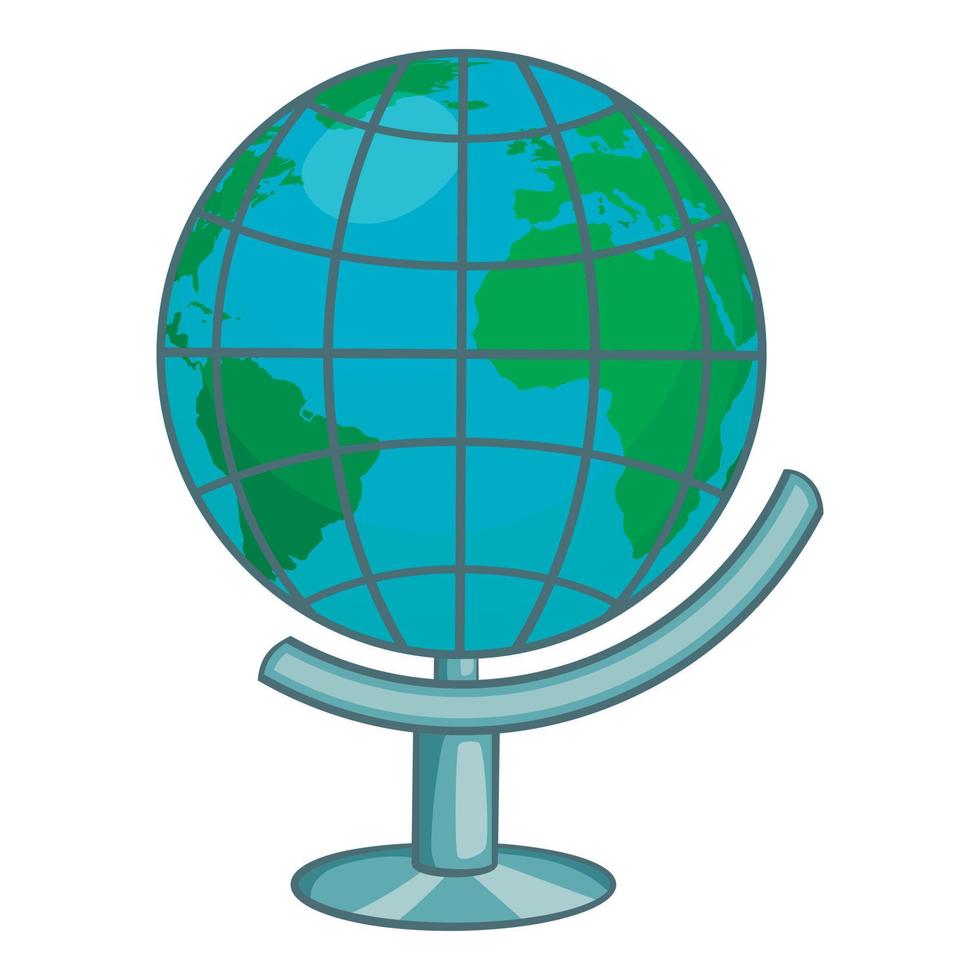 ícone do globo terrestre, estilo cartoon vetor