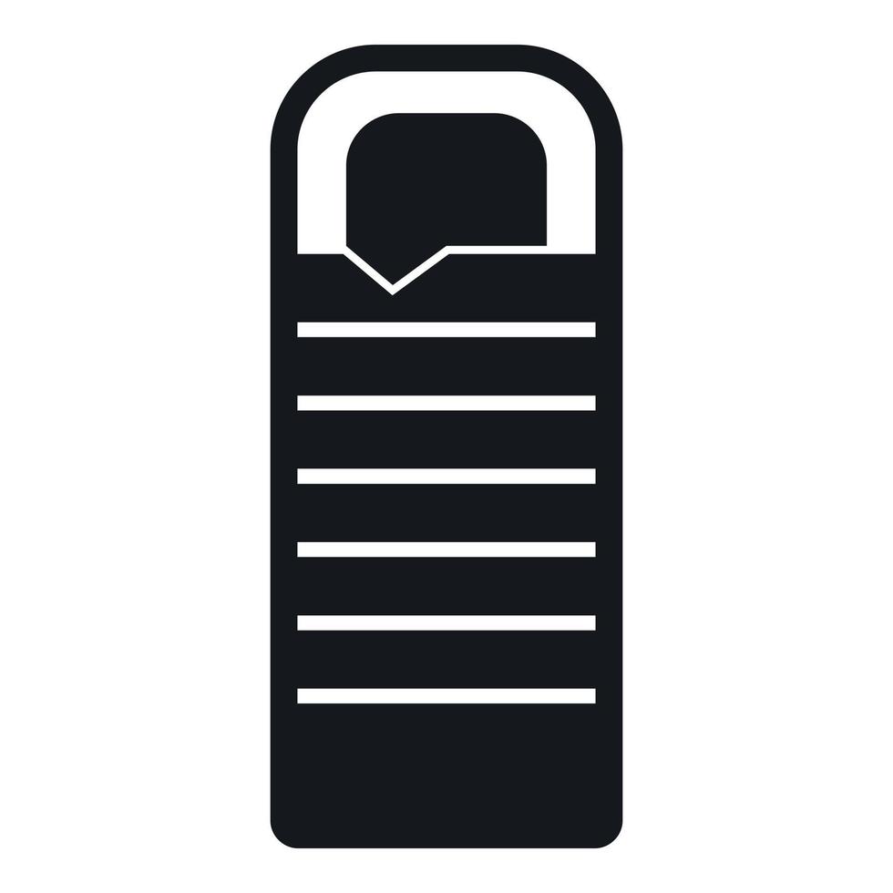 ícone do saco de dormir, estilo simples vetor