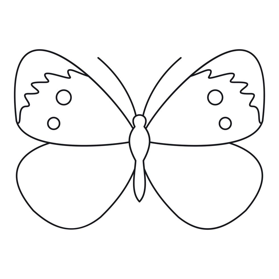 ícone de borboleta de cobre, estilo de estrutura de tópicos vetor