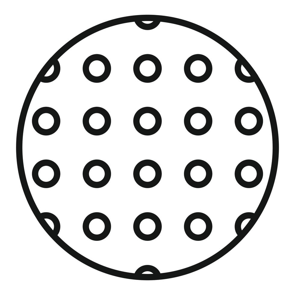 ícone de bola de arremesso, estilo de estrutura de tópicos vetor
