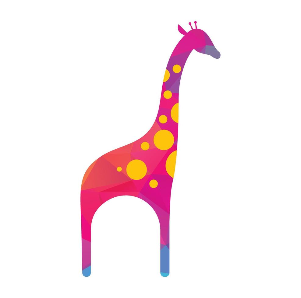 imagem vetorial de design de logotipo de girafa vetor