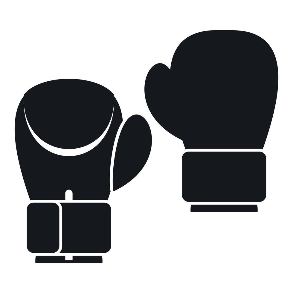 ícone de luvas de boxe, estilo simples vetor