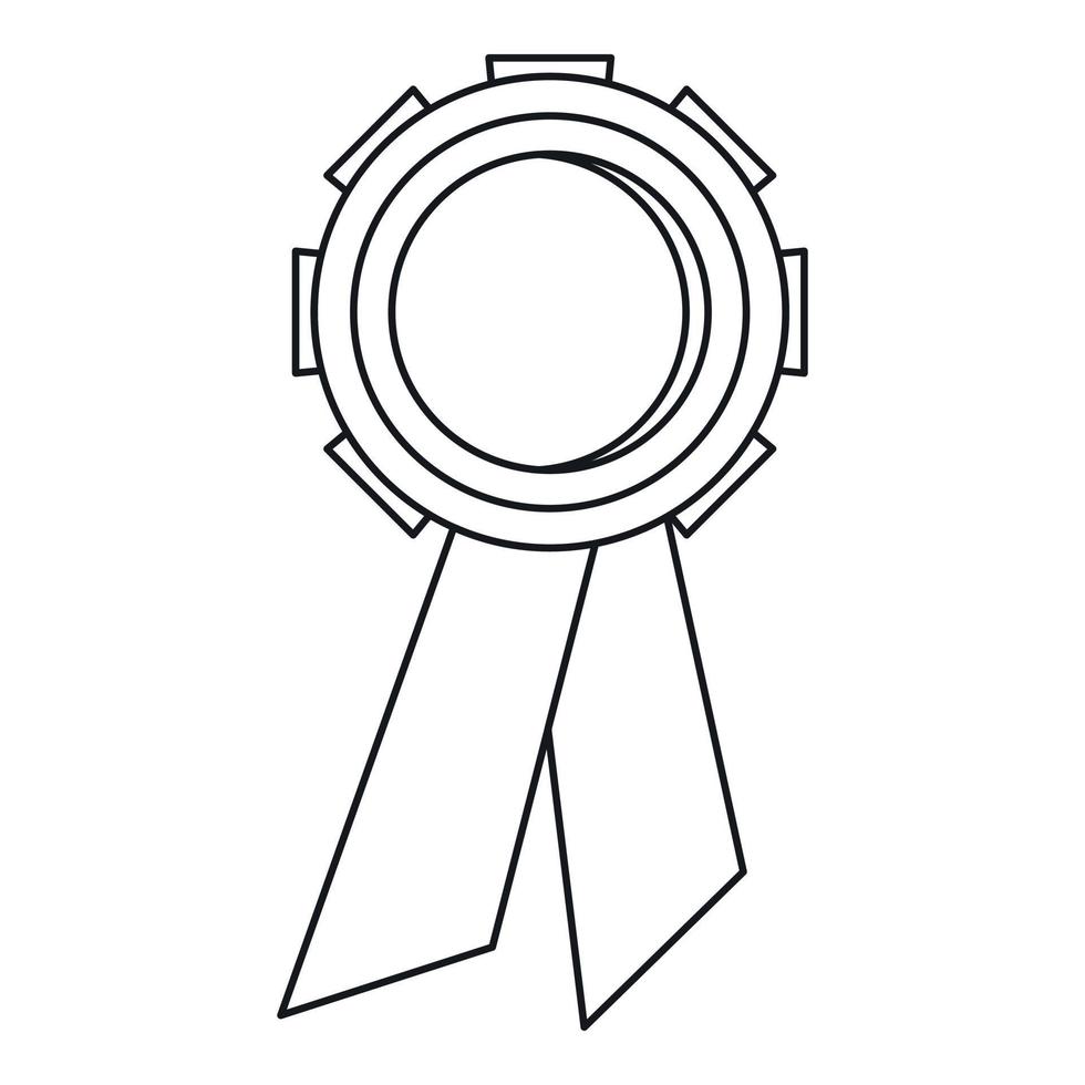 ícone de medalha de campeão, estilo de estrutura de tópicos vetor