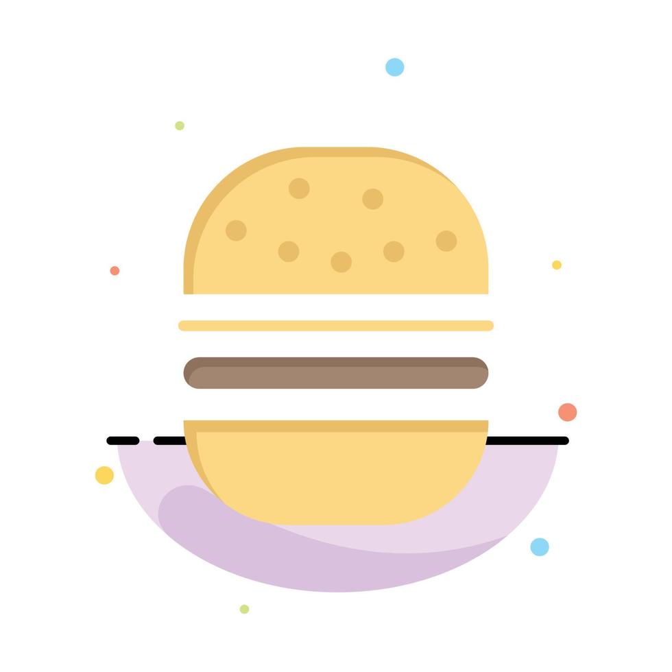 hambúrguer fast food fast food abstrato modelo de ícone de cor plana vetor