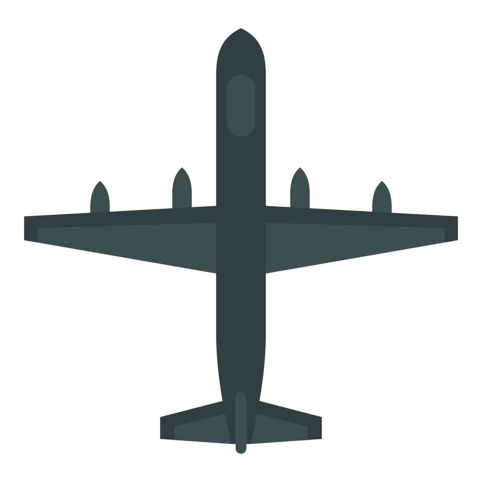 grandes aeronaves com ícone de mísseis, estilo simples vetor