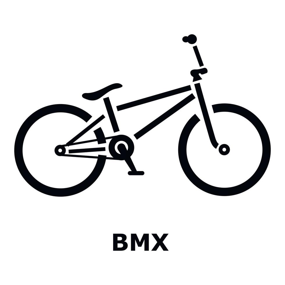 ícone de bicicleta bmx, estilo simples vetor