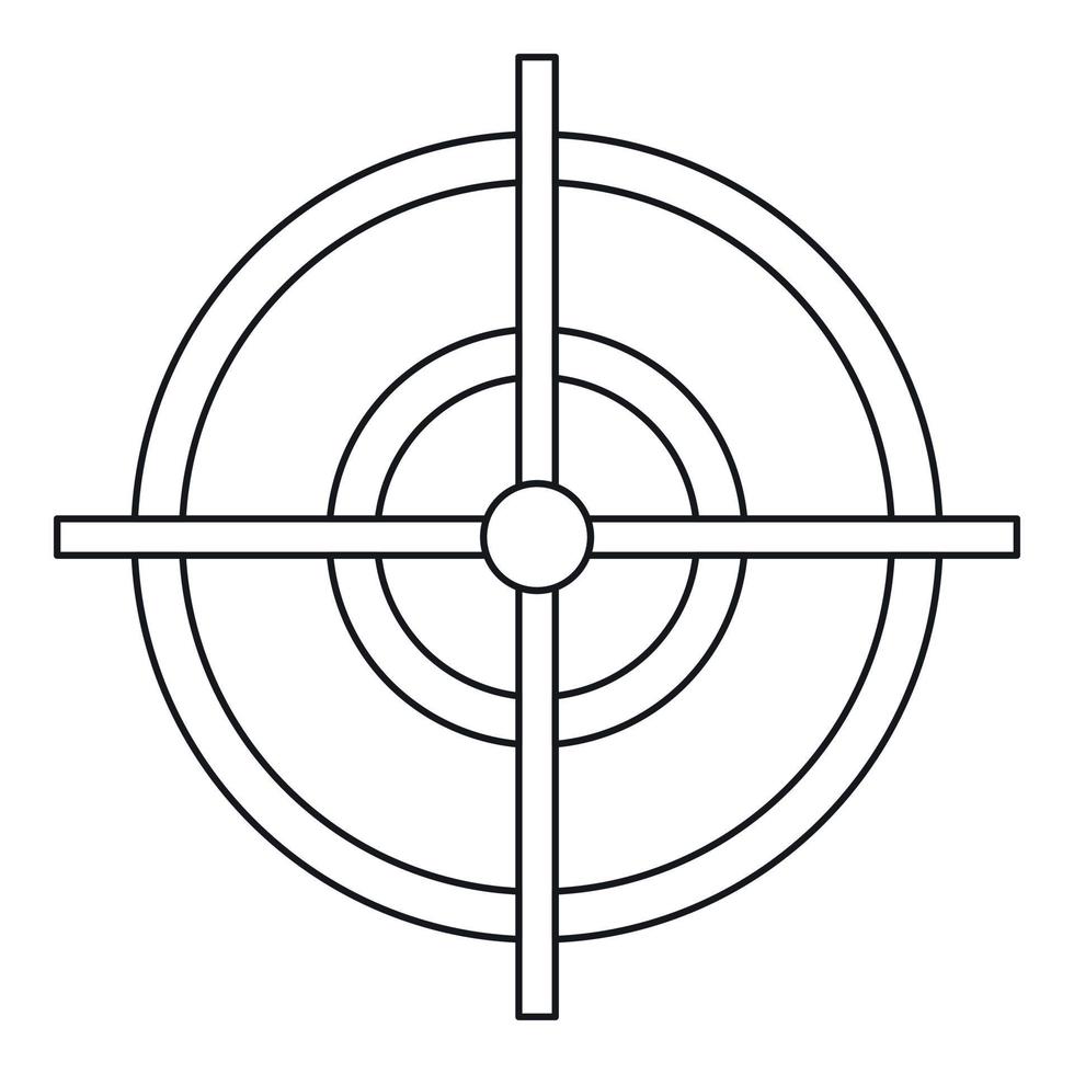 ícone de alvo, estilo de estrutura de tópicos vetor