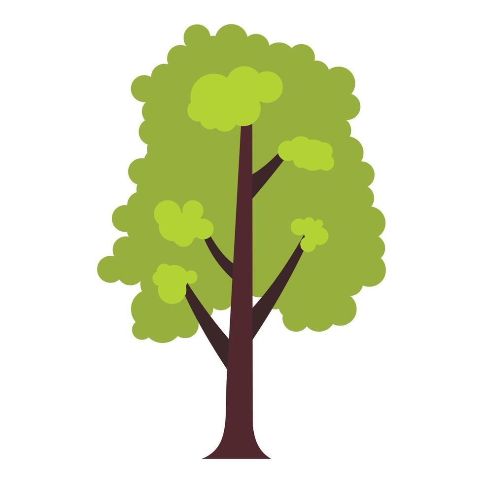 ícone de grande árvore verde, estilo simples vetor