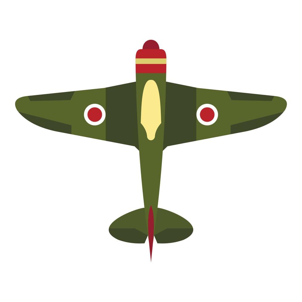 ícone de avião do exército, estilo simples vetor