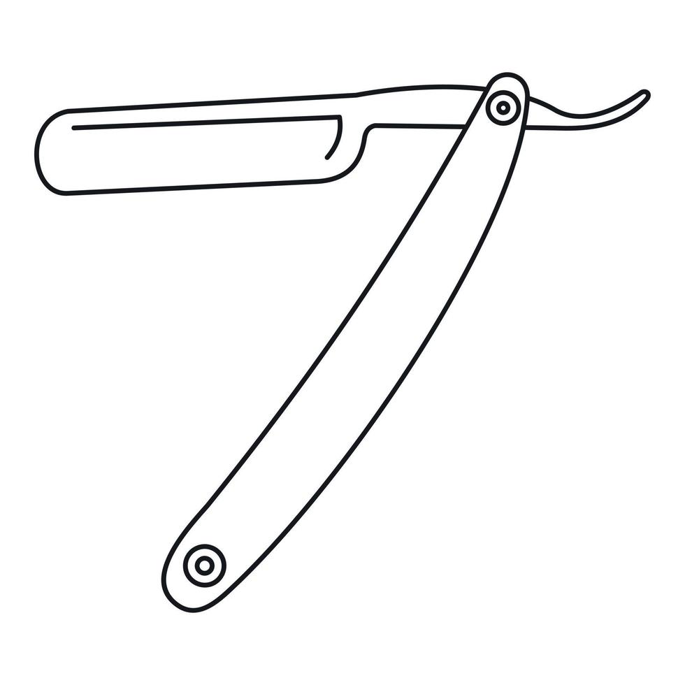 ícone de lâmina de barbear, estilo de estrutura de tópicos vetor
