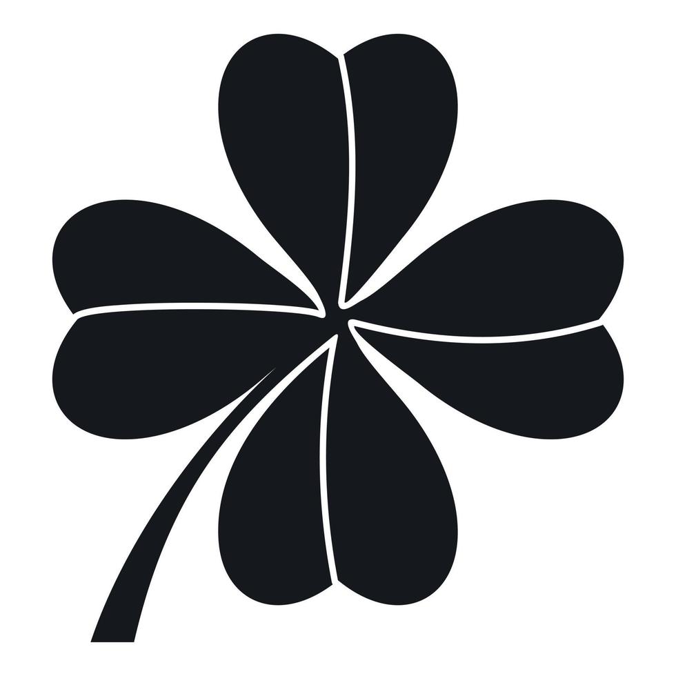 ícone do trevo de quatro folhas, estilo simples vetor