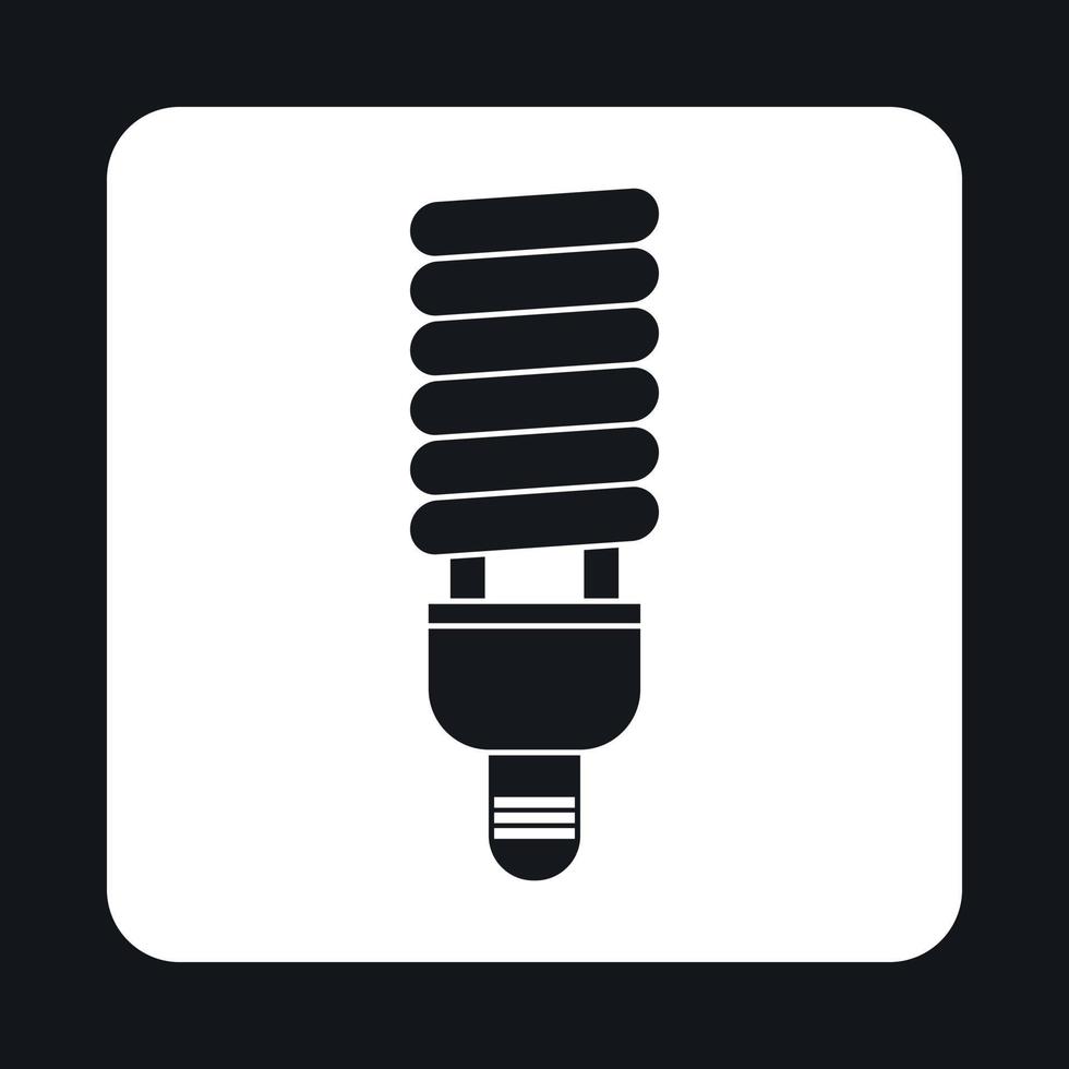 ícone de lâmpada fluorescente de economia de energia vetor