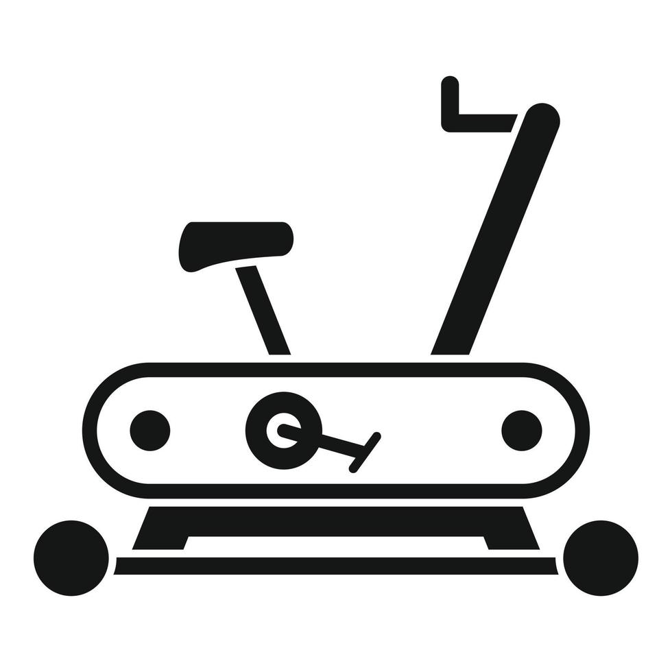 ícone de bicicleta ergométrica de treino, estilo simples vetor