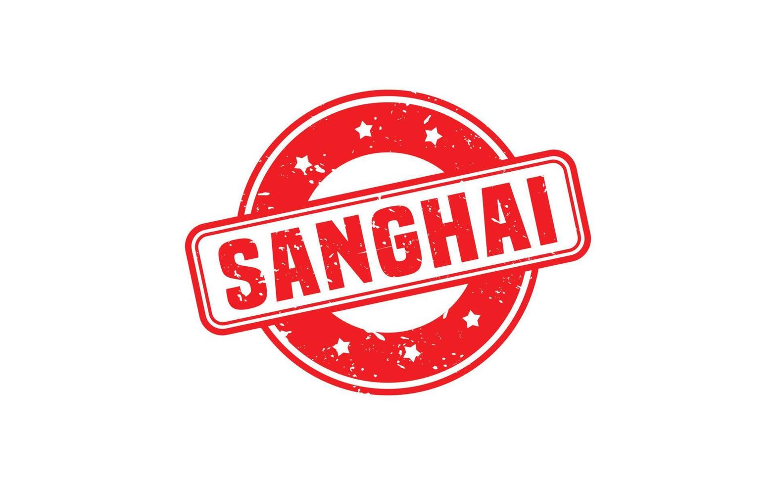 borracha de carimbo sanghai china com estilo grunge em fundo branco vetor