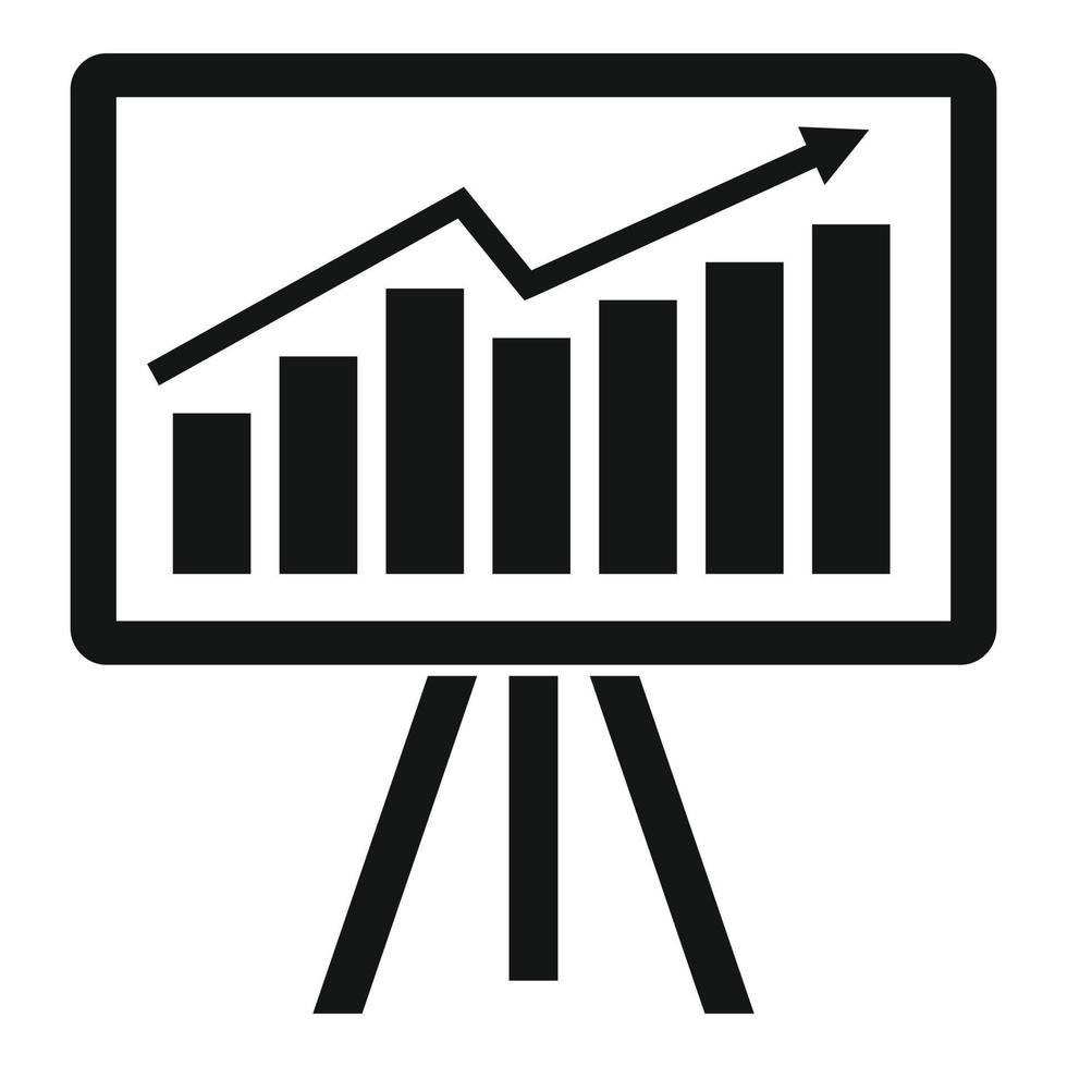 ícone gráfico de crise, estilo simples vetor