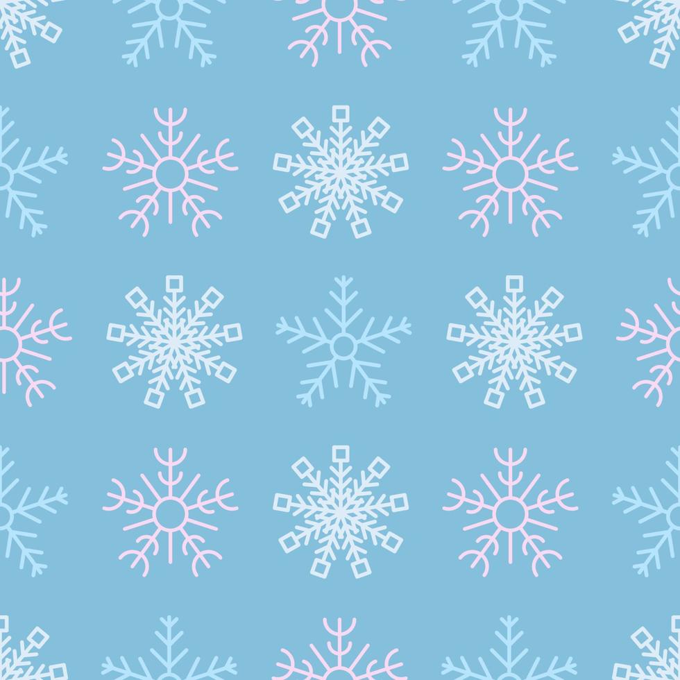 plano de fundo sem emenda com flocos de neve. elementos de decoração de natal e ano novo. ilustração vetorial. vetor