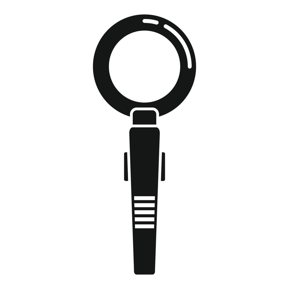 ícone do detector de metais do equipamento, estilo simples vetor